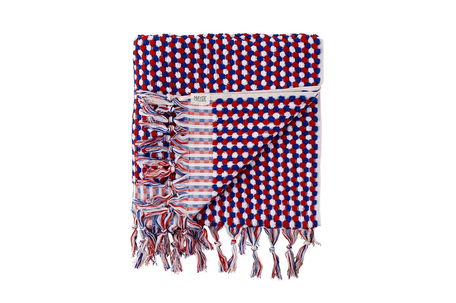 mayde towel red white and blue