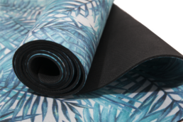 blue forest yellow willow yoga mat