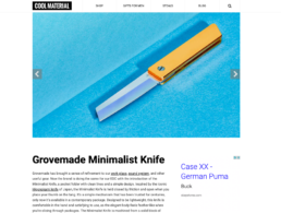 cool material features the grovemade minimalist knife