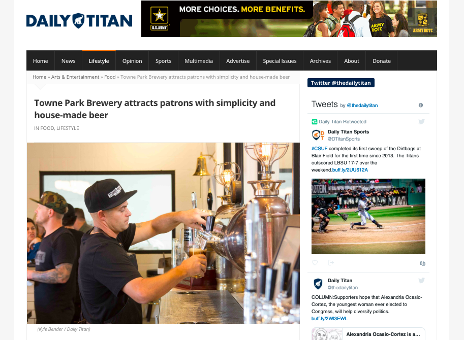 daily titan features brewery