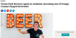 business insider features Towne Park brewery open