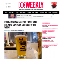 ocWeekly features Towne Park beer