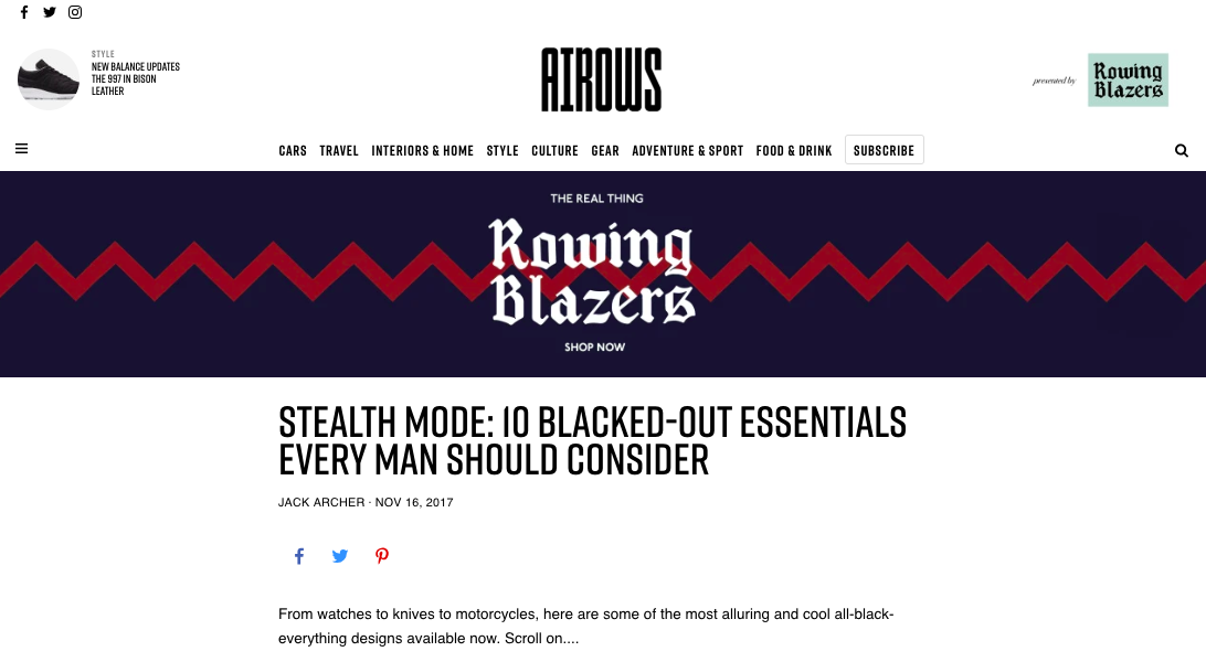 arrows article on stealth mode items