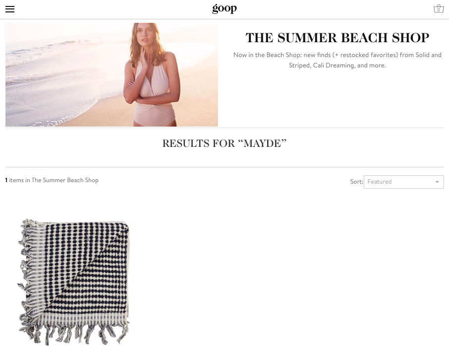 goop features mayde beach towel