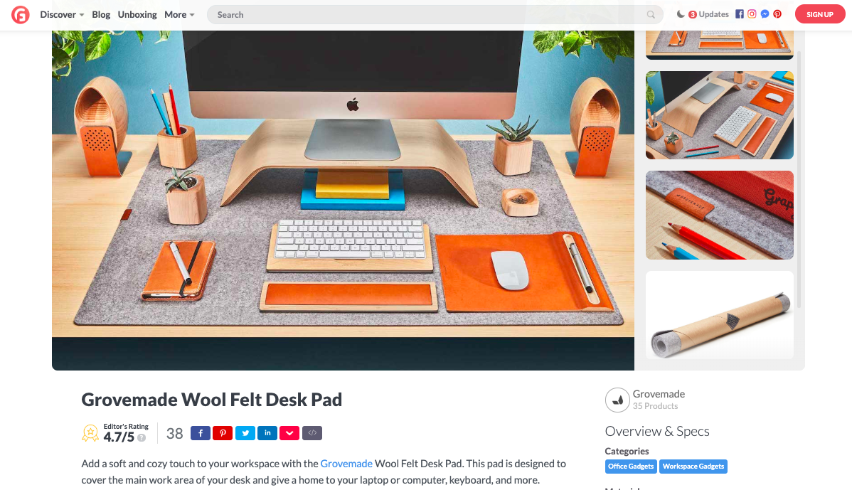 grovemade featured desk setup