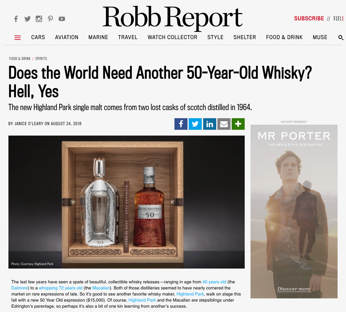 Robb Report features highland park