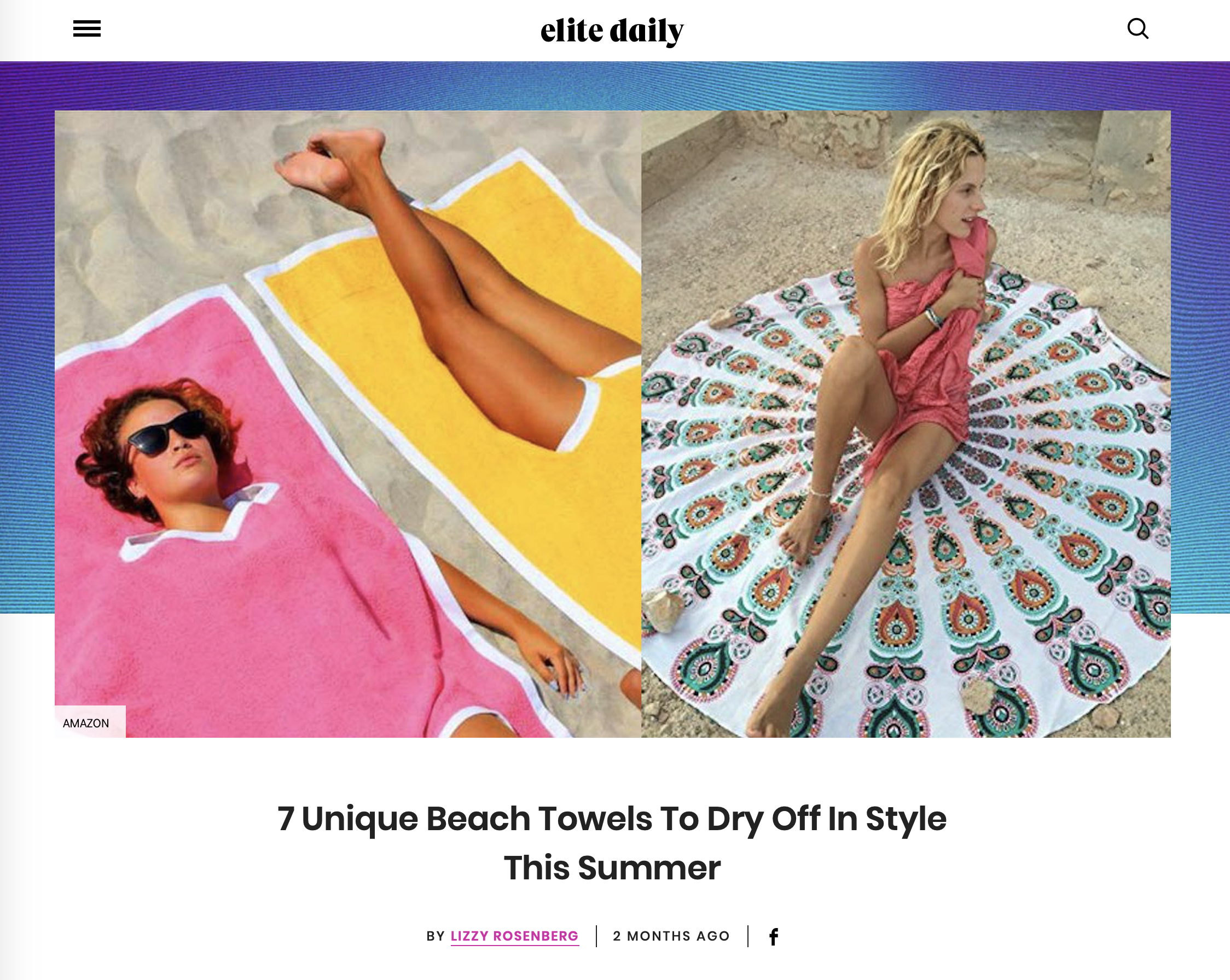 elite daily features mayde towel