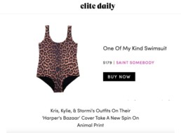 Saint Somebody Swimwear featured in Elite Daily