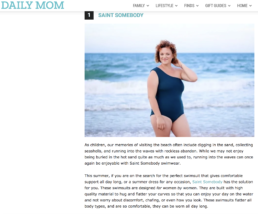 Saint Somebody Swimwear Featured in Daily Mom